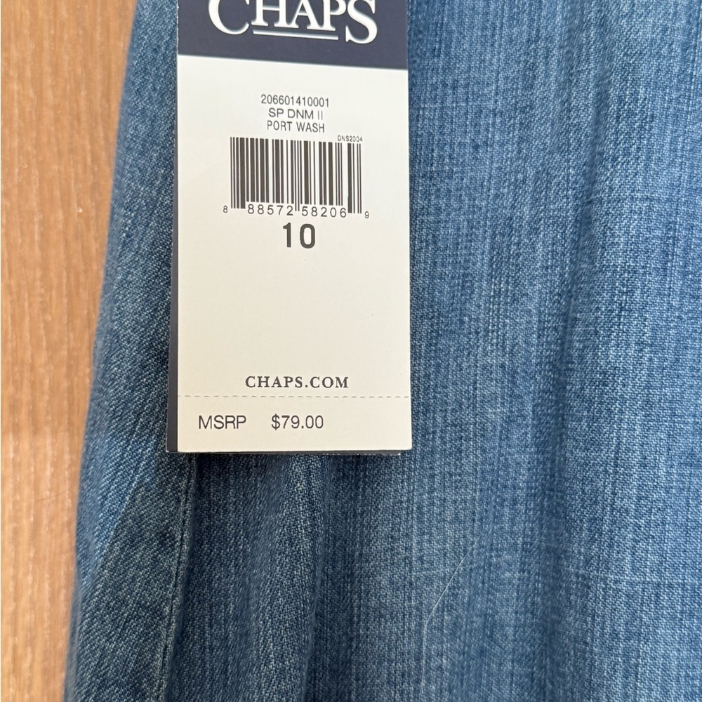 Chaps Blue A-Line Skirt